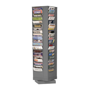 80 POCKET ROTARY CON-TUR LIT. RACK GRAY - Model 416-95